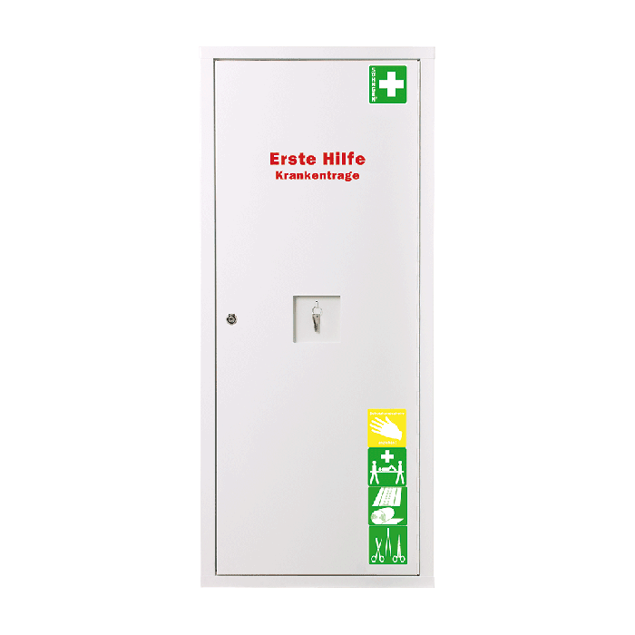 ANBAUSAFE Civière de premiers secours, remplie, blanche