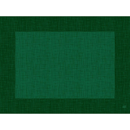 Ein geometrisches Bild mit einem großen grünen Quadrat in der Mitte auf einem dunkleren grünen Hintergrund, beide mit einer sich kreuzenden Linienstruktur, inspiriert von den Linnea jägergrün Dunicel-Tischsets 30 x 40 cm (100 Stück) der Duni GmbH für einen elegant gedeckten Tisch.