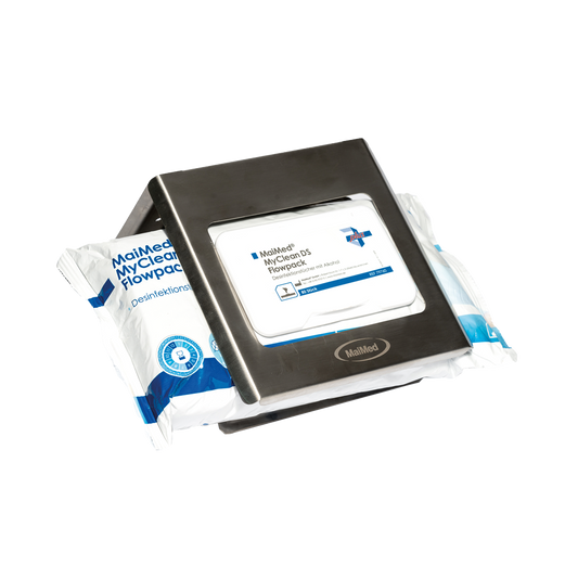 Support Flowpack MaiMed en acier inoxydable pour montage mural | Paquet (1 pièce)