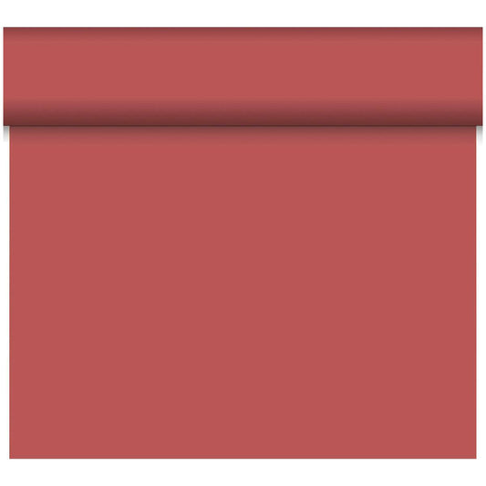 Die Duni GmbH Bio-DC-Tete a Tete 0,4x24m ist eine matte, gedämpfte rötlich-braune Tapetenrolle aus biologisch abbaubarem Material - ein umweltfreundliches Produkt ideal für stilvolle, nachhaltige Dekoration.