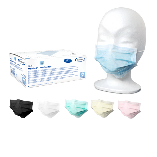 Masque chirurgical MaiMed-FM Comfort, non stérile, 3 épaisseurs, 50 pièces/boîte