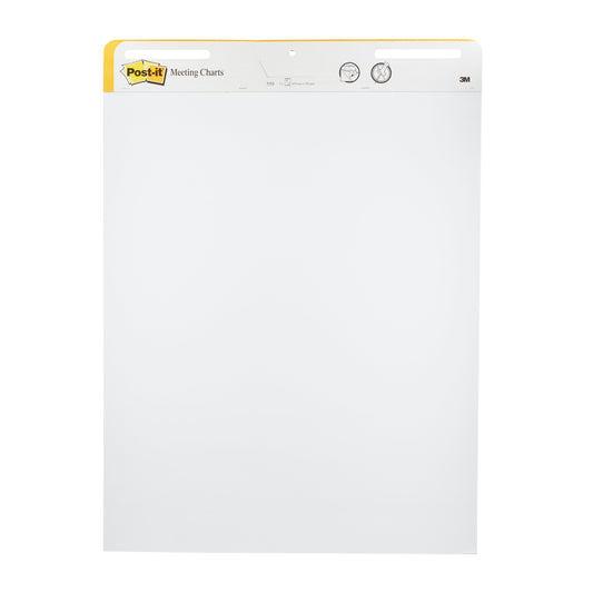 Das Post-it® Super Sticky Meeting Chart 559 von 3M Deutschland GmbH ist ein weißes, selbstklebendes Flipchart zur Wandmontage (63,5x76,2cm, 30 Blatt/Block, 2 Blöcke/Packung), ideal für Meetings oder Präsentationen. PEFC-zertifiziert.