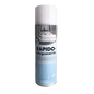 Eine 500 ml Flasche DR.SCHNELL RAPIDO KAUGUMMI-EX, ein lösemittelfreies Vereisungsspray zur Reinigung von Teppichen und Polstermöbeln, hergestellt von DR.SCHNELL GmbH & Co. KGaA.