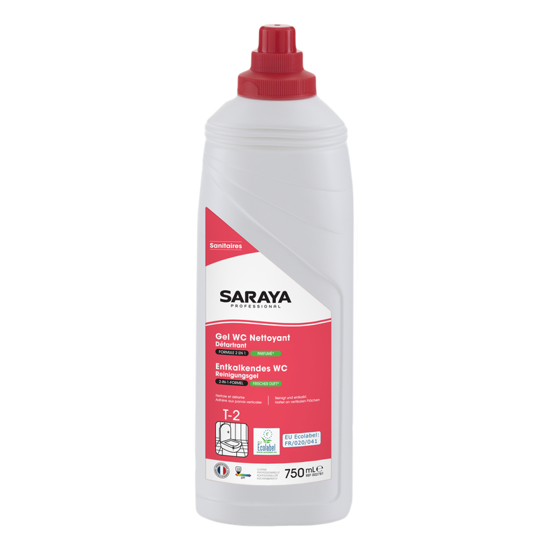 Saraya WC Gel Reinigungsmittel Ecolabel | Flasche (750 ml)