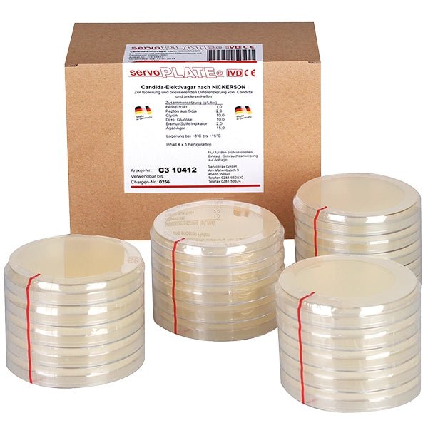 Gélose aux champignons sur milieu de culture Servoplate selon Kimming NOUVEAU : paquet de 4 x 5 pièces | Paquet (20 assiettes)