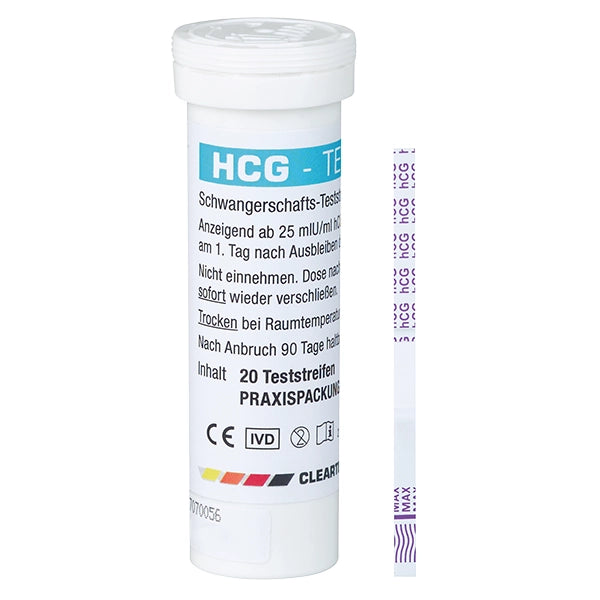 Test d'effacement des bandes de test de grossesse HCG - 20 pièces | Pack (20 tests)