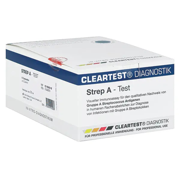 Test de cassette streptococcique le plus clair - 10 bandes de test | Pack (10 tests)
