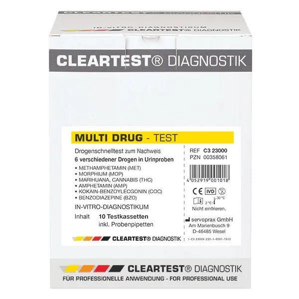 Méthamphétamine multidrogue Cleartest