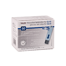 Bandelettes de test pour Beurer GL 40 mg/dl, lot de 50