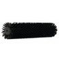 Die Arcora Aniko 350 Duo Brush Ersatzbürste Hart in Dunkelbraun von Arcora International GmbH ist eine zylindrische Ersatzbürste mit dicht gepackten Borsten und einem zentralen Loch zur Befestigung, abgebildet auf weißem Hintergrund.