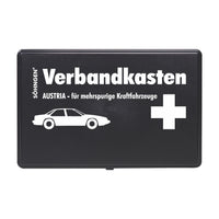 Trousse de premiers secours « Austria » noire pour véhicules à plusieurs voies