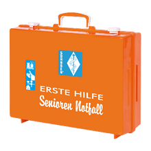 Trousse de premiers secours pour seniors « Urgence MT-CD » orange, remplie
