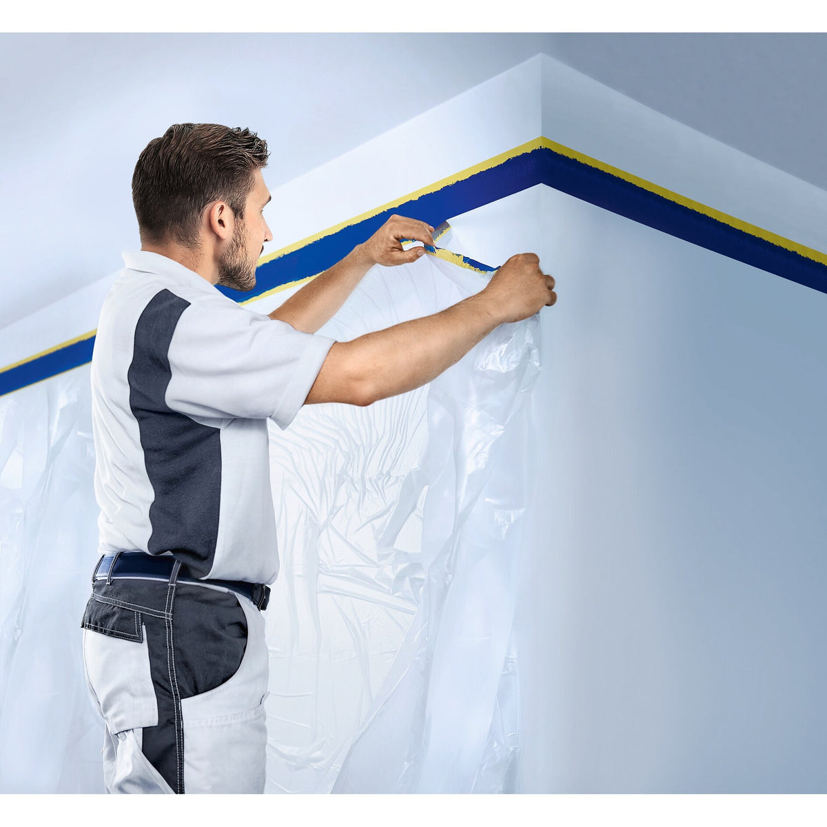 tesa Professional 4365 Easy Cover Präzision PLUS HDPE-Folie, transparent – Anwendung