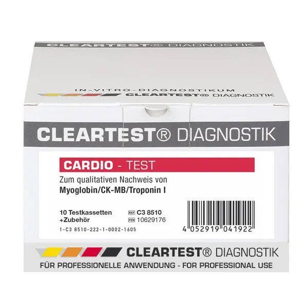 Cleartest Cardio Myglobin/CK-MB/Trop I Pack: 10 Teste | Packung (10 Tests)