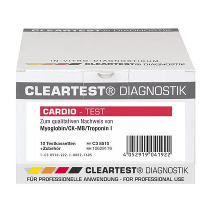 Cleartest Cardio Myglobin/CK-MB/Trop I Pack: 10 Teste | Packung (10 Tests)