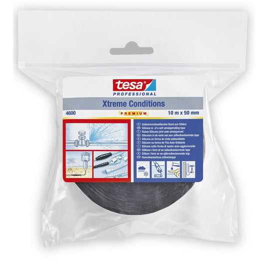 Ruban en silicone tesa 4600PRO Xtreme Conditions HD, noir, 10 m x 50 mm
