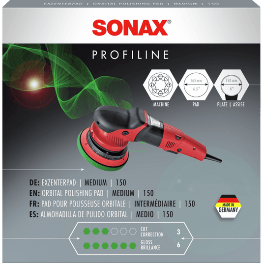 SONAX PROFILINE Tampon pour polisseuse excentrique, grain moyen 150