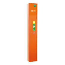 Armoire sur pied avec civière de premiers secours, couleur orange
