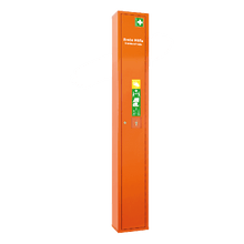 Armoire sur pied pour civière de premiers secours, orange, vide