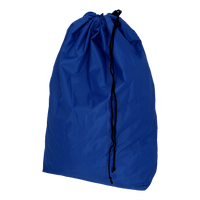 Der EMIL DEISS KG (GmbH + Co.) DEISS 6509 ist ein großer blauer Stoffabfallsack (650x870 mm), der hochkant mit einem schwarzen Kordelzug abgebildet ist. Er wird in Kartons zu 50 Stück verkauft und ist perfekt für die umweltfreundliche Abfallentsorgung.