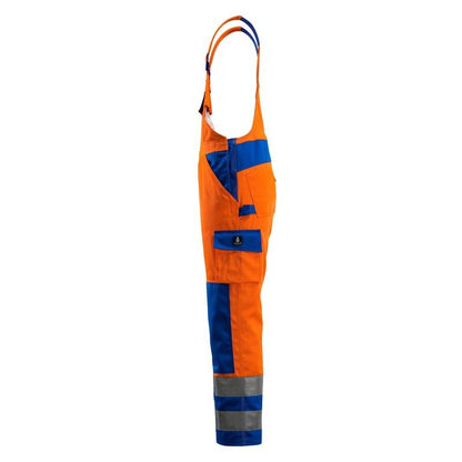 MASCOT® Barras salopette, orange haute visibilité/bleu grain