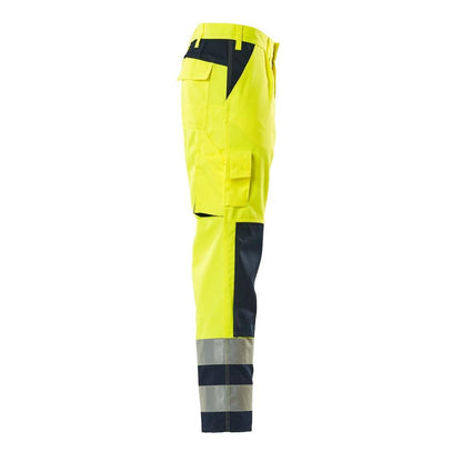 Pantalon MASCOT® Olinda, jaune/bleu marine haute visibilité