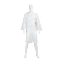 Blouse de protection jetable avec manches en PE, blanche, largeur 80 cm