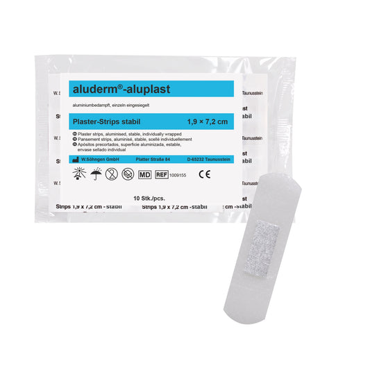 Bandes aluderm®-aluplast stabil, 1,9 x 7,2 cm, 10 pièces