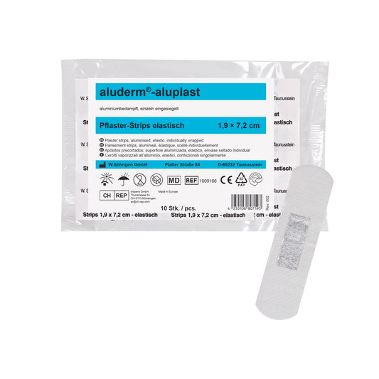 Bandes élastiques aluderm®-aluplast, 1,9 x 7,2 cm, lot de 10