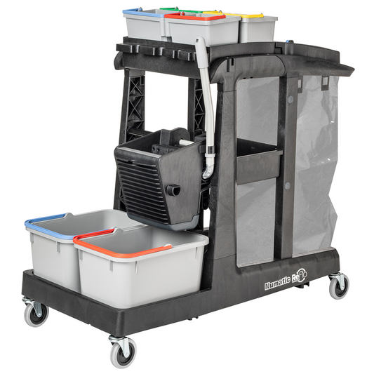 Chariot de nettoyage Numatic EcoMatic EM3 A incl. set de presse universel SRK16 et 4 seaux de 5 litres | Paquet (1 pièce)