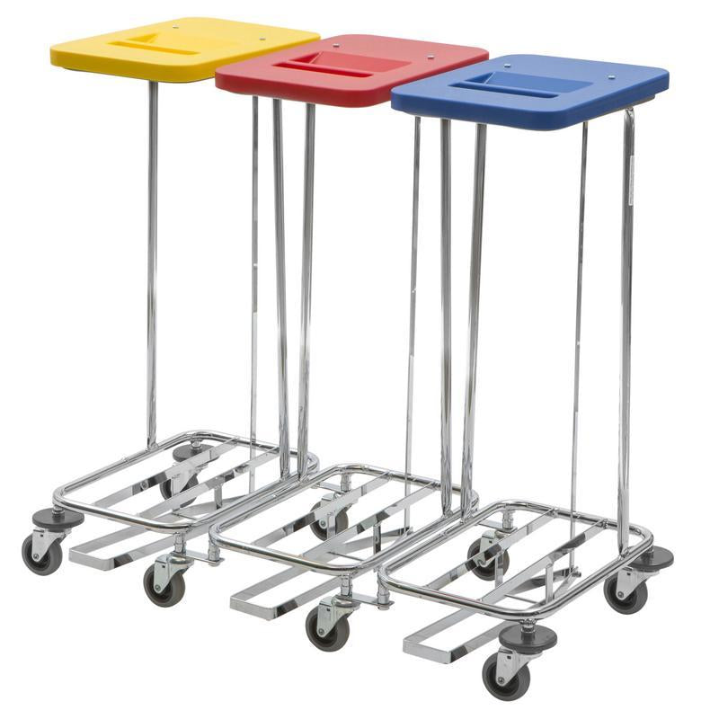 VERMOP Panier à linge triple Meditrans, avec couvercle et pédale 1 pièce