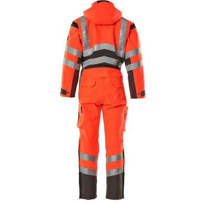 MASCOT® Safara combinaison hiver, rouge haute visibilité/anthracite foncé