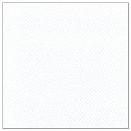 Une serviette en papier blanche carrée avec une texture fine de PAPSTAR GmbH, 50 serviettes "ROYAL Collection", 1/4-pli, 40 x 40 cm, illustrée sur un fond blanc.
