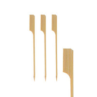 Vier PAPSTAR Fingerfood-Spieße "pure" (10 cm) der PAPSTAR GmbH sind auf weißem Hintergrund abgebildet: drei hochkant, einer waagerecht mit abgewinkeltem Stiel. Ideal für Golf-Events und Catering, erhältlich in einer 40er-Dose.