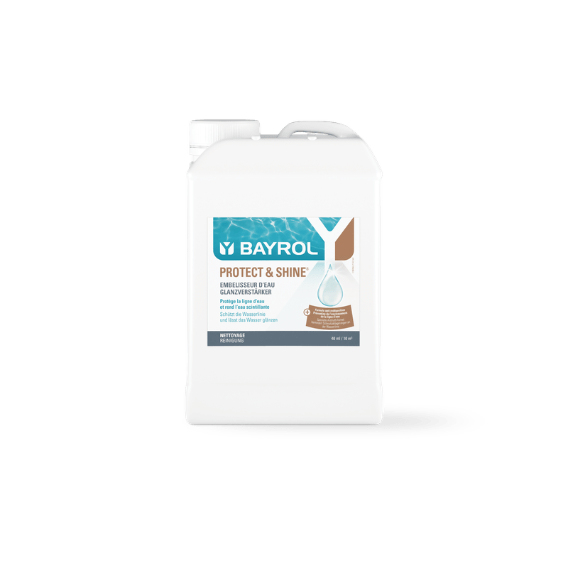 BAYROL Protect & Shine 2 L Schützt die Wasserlinie vor Schmutzablagerungen | Kanister (2 l)