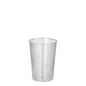 Ein glasklarer Starpak 40 Trinkbecher (PS, 0,1l, Ø 5,5cm · 7,5cm) steht vor weißem Hintergrund. Auf der Schrumpffolie sind leichte Textdetails erkennbar – ideal für Partys und Veranstaltungen (40 Stück).