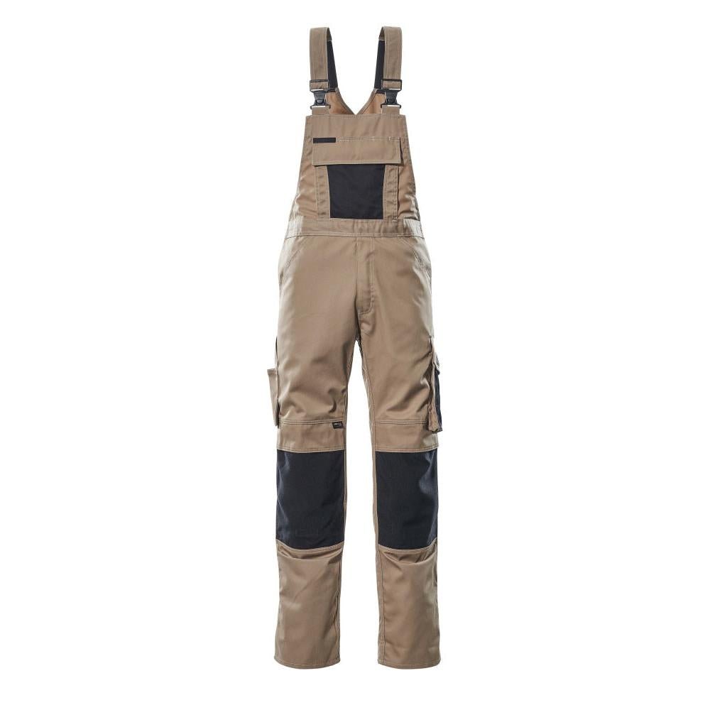 MASCOT® Augsburg Latzhose, hellkhaki/schwarz