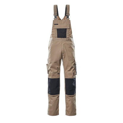 MASCOT® Augsburg Latzhose, hellkhaki/schwarz