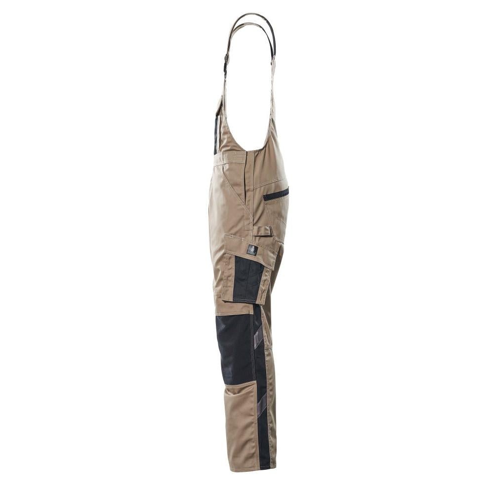 MASCOT® Augsburg Latzhose, hellkhaki/schwarz
