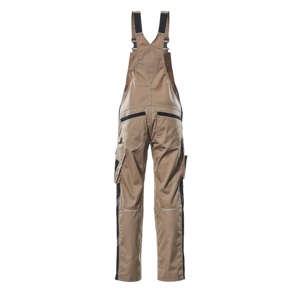 MASCOT® Augsburg Latzhose, hellkhaki/schwarz