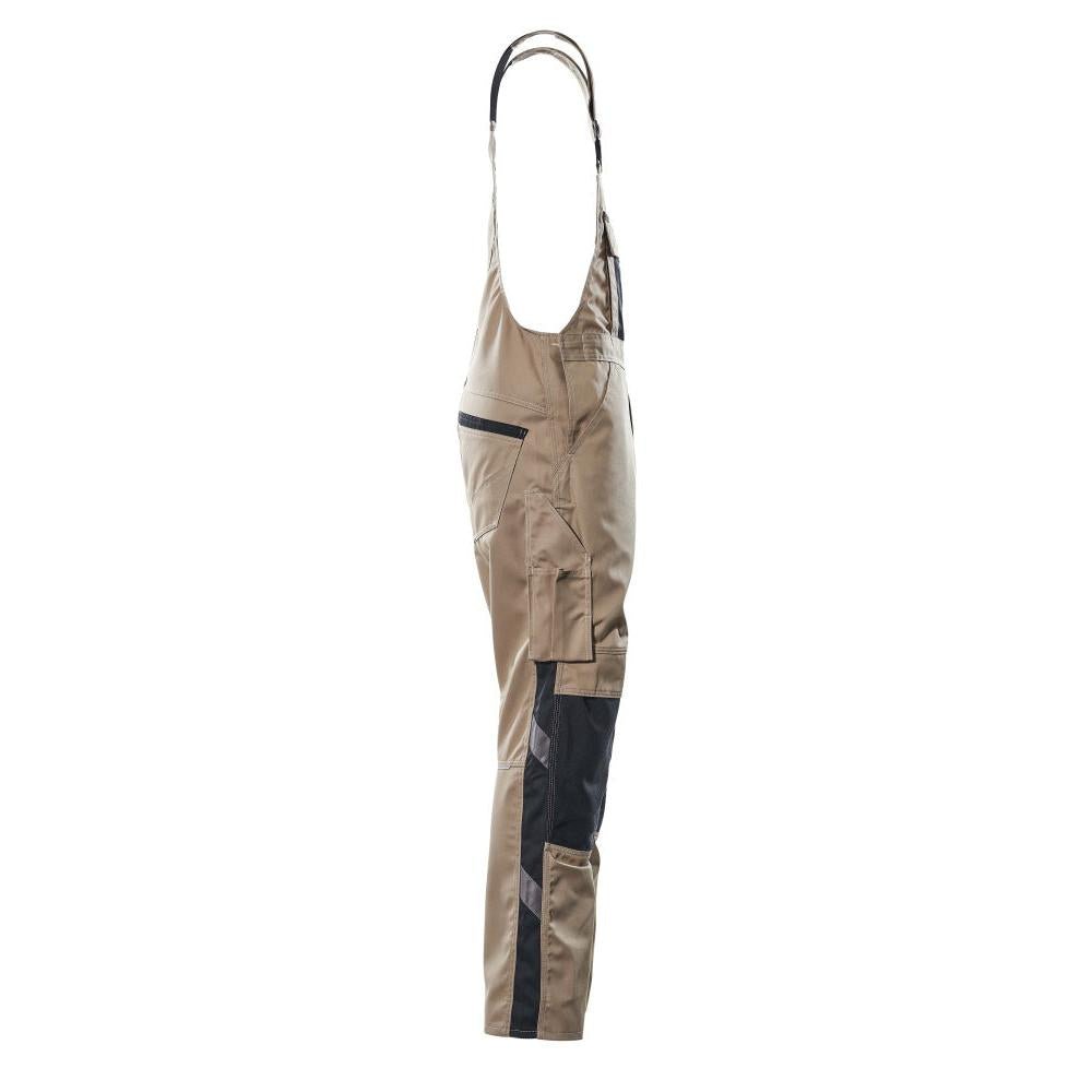 MASCOT® Augsburg Latzhose, hellkhaki/schwarz