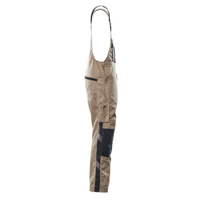 MASCOT® Augsburg Latzhose, hellkhaki/schwarz