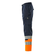 Pantalon MASCOT® Patos, bleu marine/orange haute visibilité