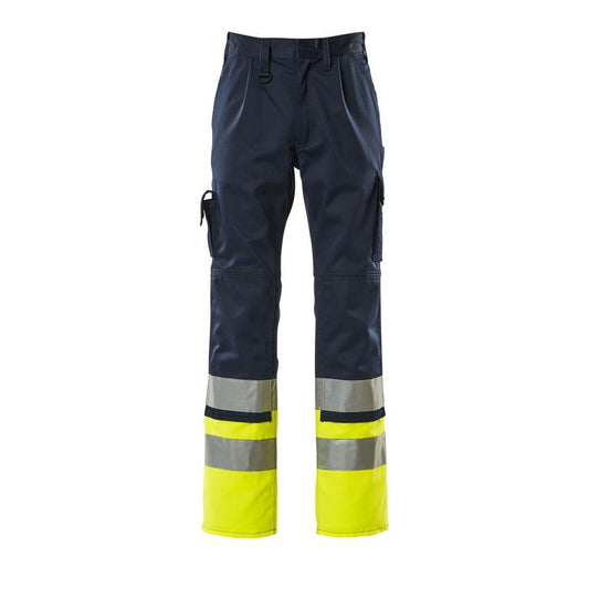 Pantalon MASCOT® Patos, bleu marine/jaune haute visibilité