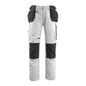 MASCOT® Bremen pantalon d'artisan, blanc/anthracite foncé