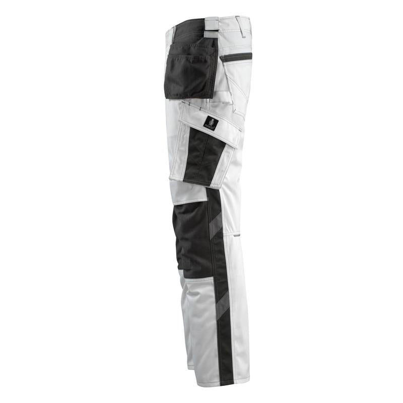 MASCOT® Bremen pantalon d'artisan, blanc/anthracite foncé