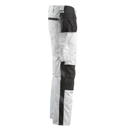 MASCOT® Bremen pantalon d'artisan, blanc/anthracite foncé