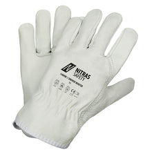 NITRAS DRIVER WINTER, gants en cuir de vachette pleine fleur, gris