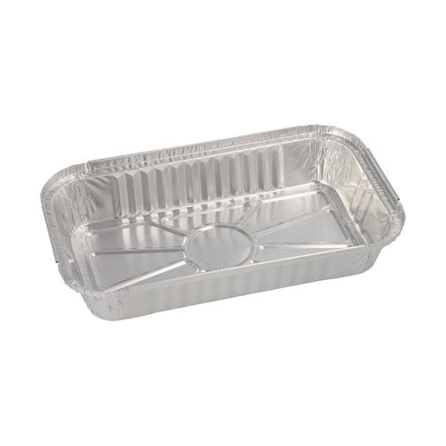 Le Starpak 50 plats, alu rectangulaire 0,65 l (3,4 cm x 13 cm x 22 cm) ensemble de plats jetables est composé de plats en aluminium rectangulaires avec des côtés nervurés - l'aide de cuisine idéale pour la préparation simple ou le service des repas. Lot de 50 pièces, emballé sous film rétractable.