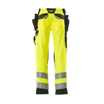 MASCOT® Wigan pantalon d'artisan, jaune/noir haute visibilité
